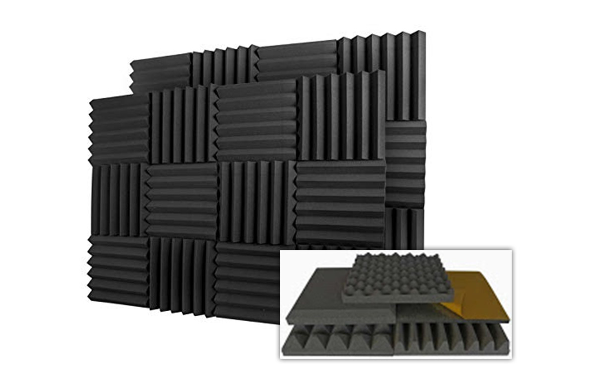 Audio absorption and diffusion foam panels are a popular method of acoustic treatment.