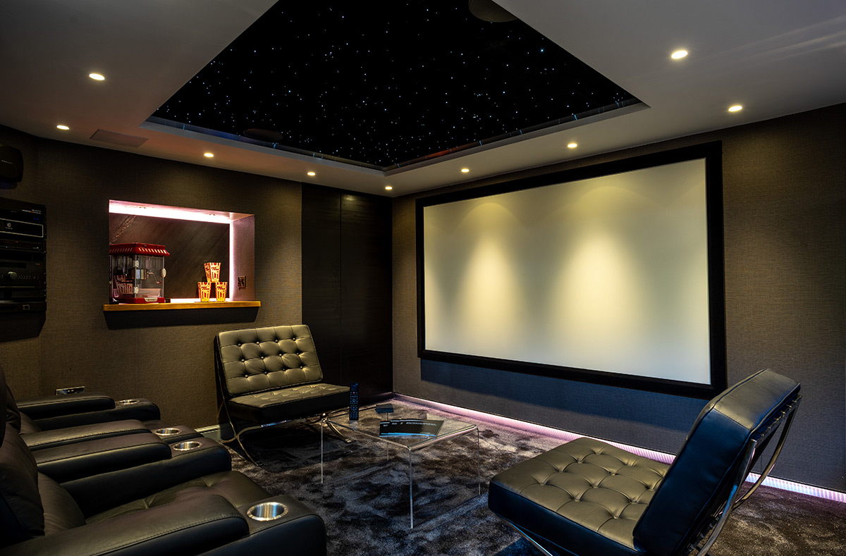 Home Cinema Lighting and Lighting control is an essential part of any home cinema space. 