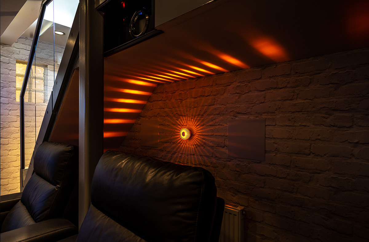 LED lighting is a popular choice for home cinema lighting