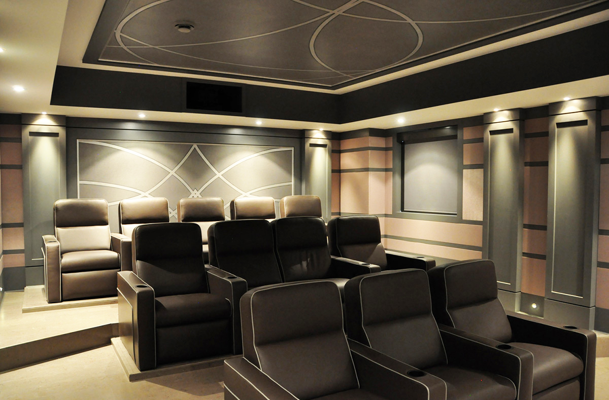 Home cinema seating for a dedicated home cinema room